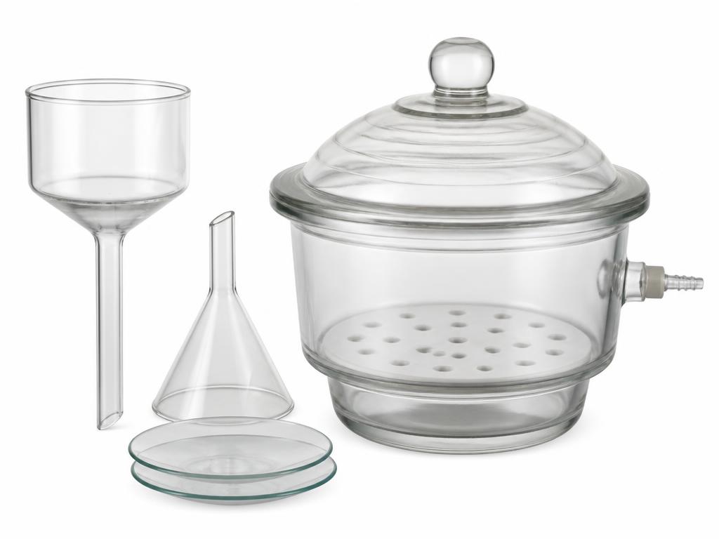 Funnels, Watch Glasses & Desiccators supplied by Nexana Scientific — laboratory glassware range