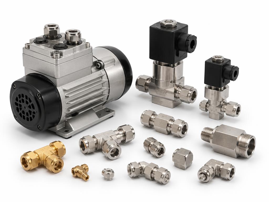 Pumps, Valves and Fittings supplied by Nexana Scientific — instrument wear & mechanical parts range