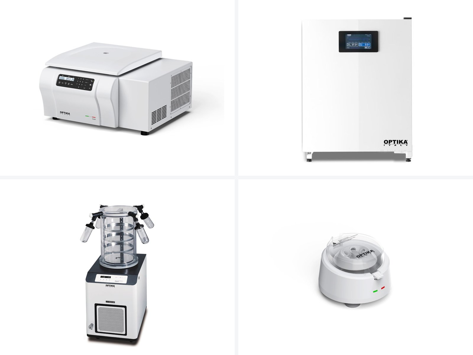 OPTIKA centrifuges, CO₂ incubator and freeze dryer