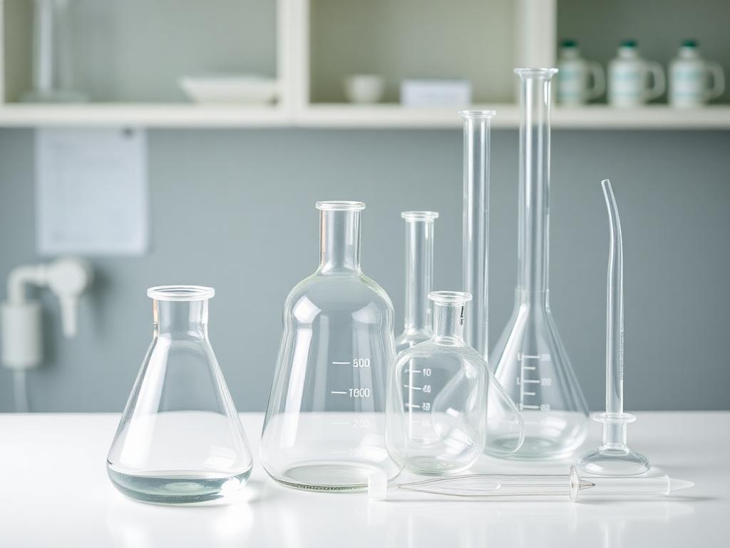 Borosilicate beakers, flasks and graduated cylinders