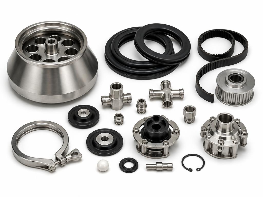 Rotors, bearings, seals and gaskets for lab instruments